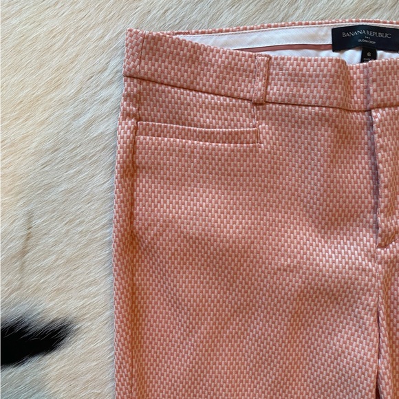 Banana Republic Women's Sloan Crop Faded Coral Slim Ankle Pants - Picture 5 of 10